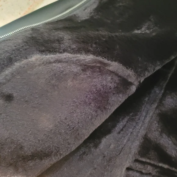 NWT Andrew Marc Black Faux Leather Faux Fur-Trim Moto Jacket XS - Picture 11 of 16